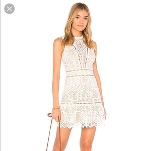 Rosemary White Lace Mini Dress